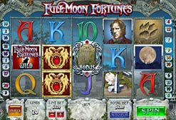 Playtech gaming's Full Moon Fortunes Online pokie machine