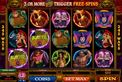 Dsicover microgaming Twisted Circus pokie machine - free play and real money