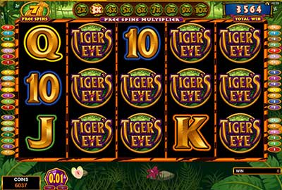 Play Microgaming tigers eye pokie for free and real money